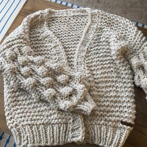 Oversized knit cardigan